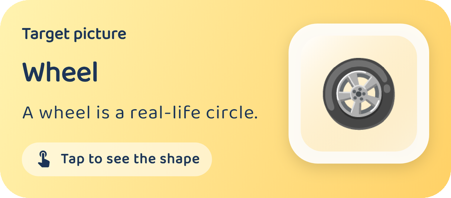Circle target picture from the real app